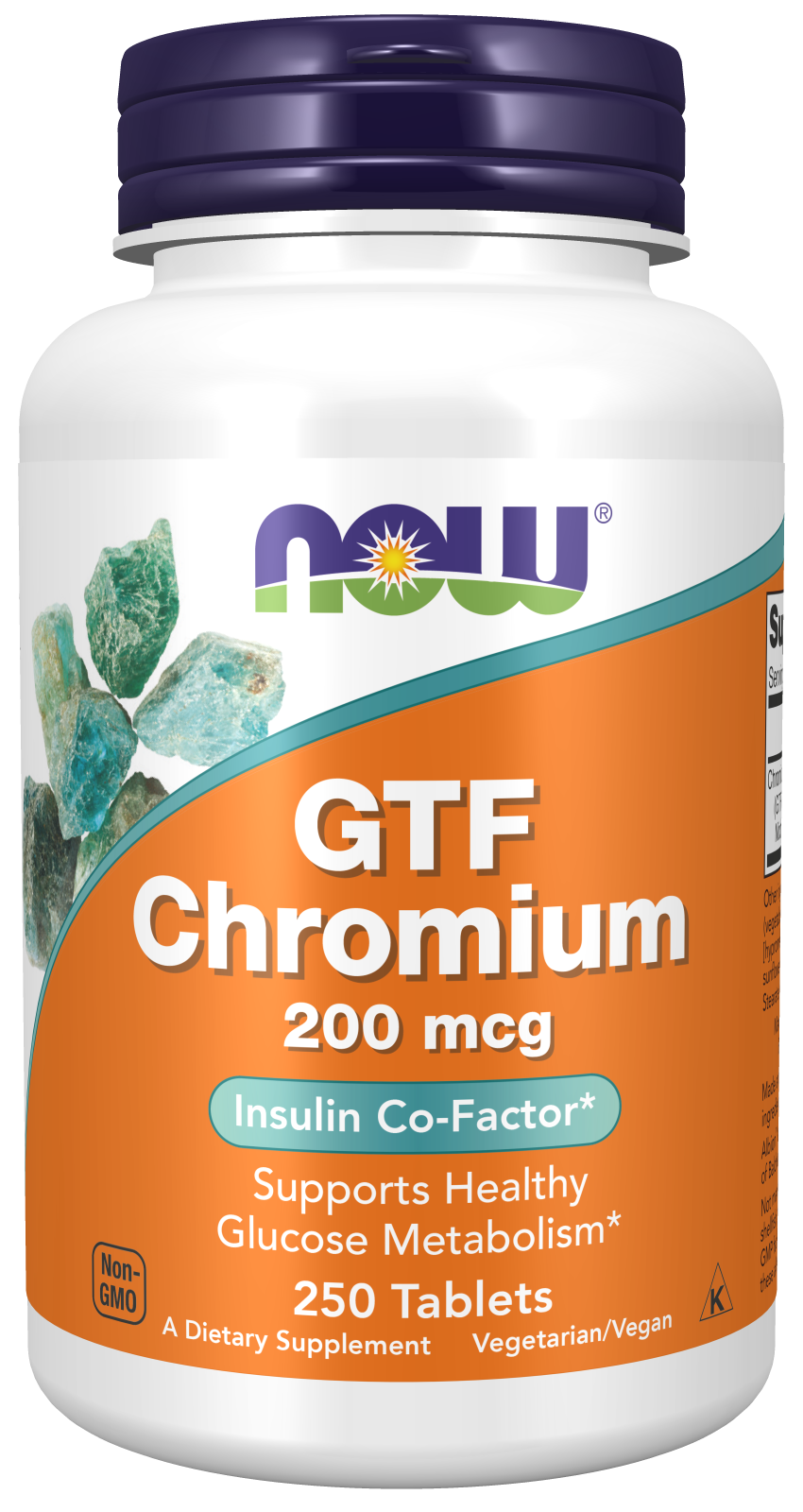 NOW GTF Chromium 200 mcg, 250 Tablets