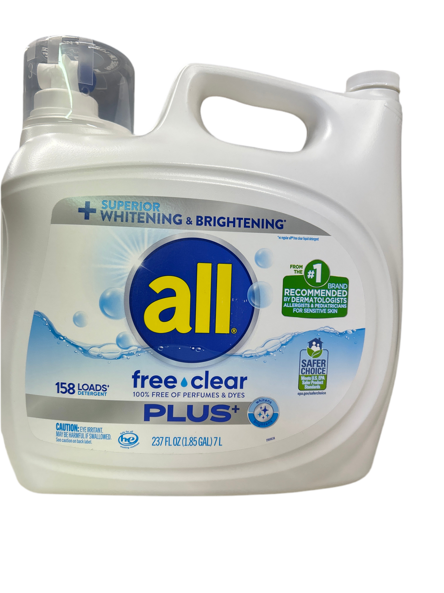 ALL Free & Clear Plus+ 158 Loads, 1.85 Gallons