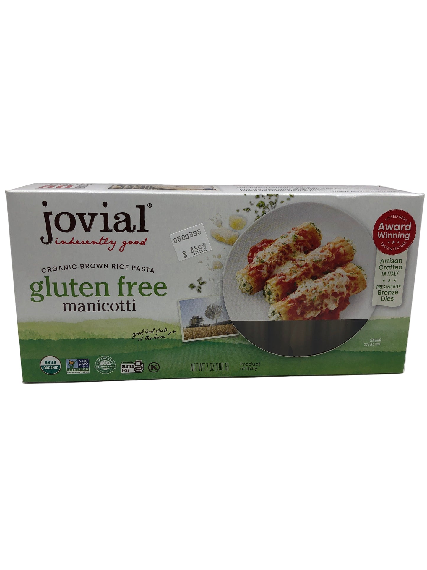 Manicotti Brwn Rice GF Organic 7 oz
