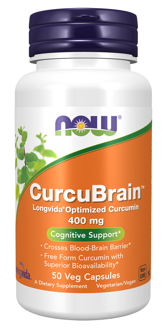 CurcuBrain™ 400 mg - 50 Veg Capsules Cognitive Support*