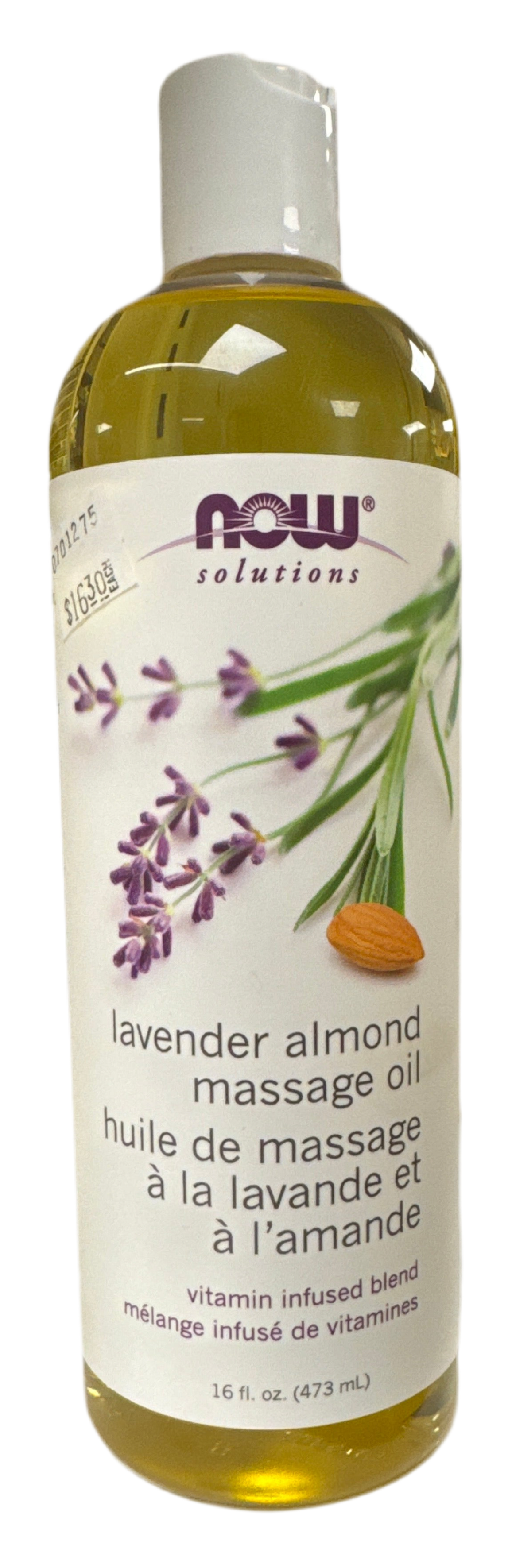 NOW Lavender Almond Massage Oil 16 fl. oz.