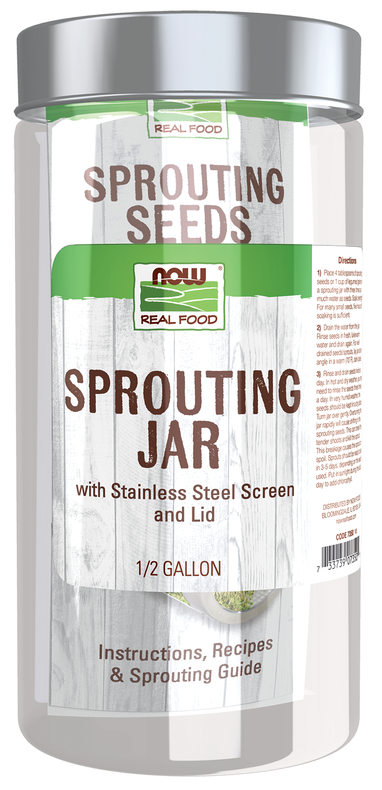Sprouting Jar 1/2 Gallon