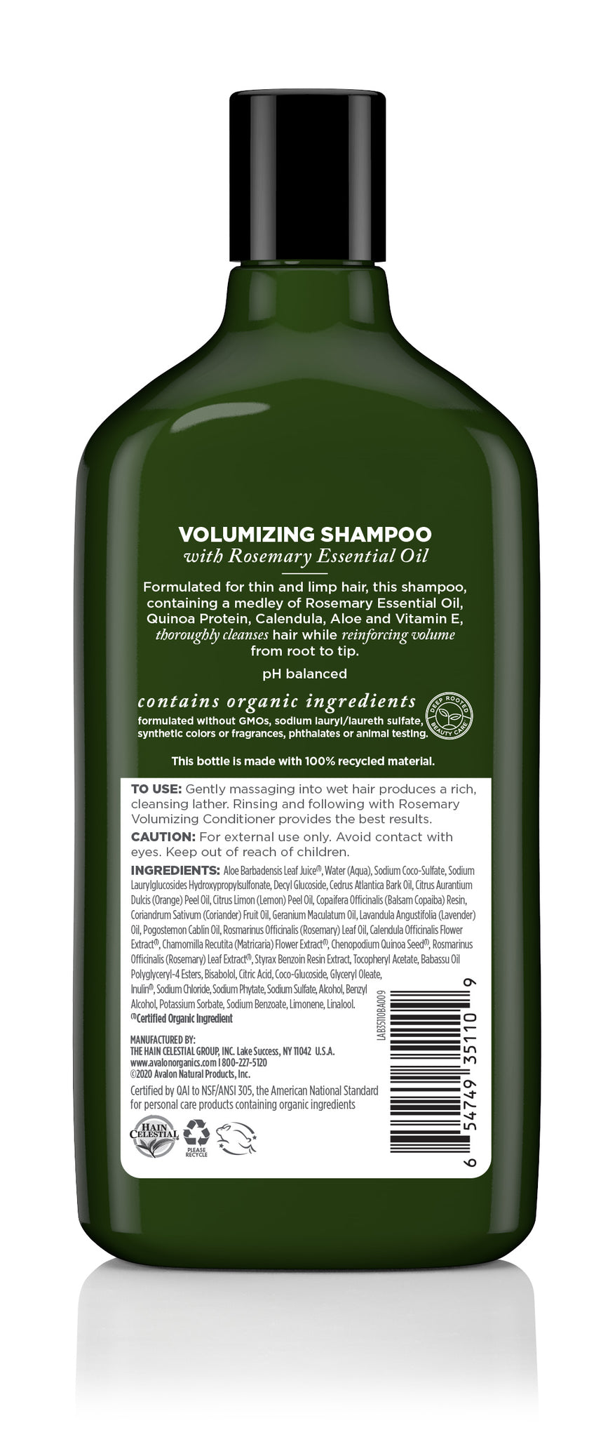 Avalon Organics Shampoos 11 oz