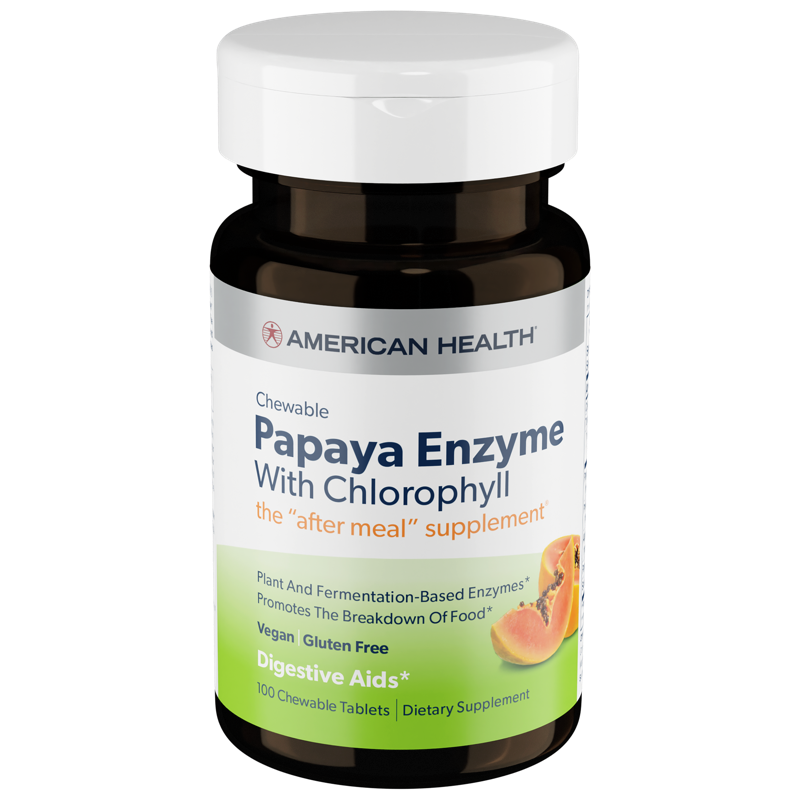 Papaya Enzyme with Chlorophyll - 100 Chewable Tablets