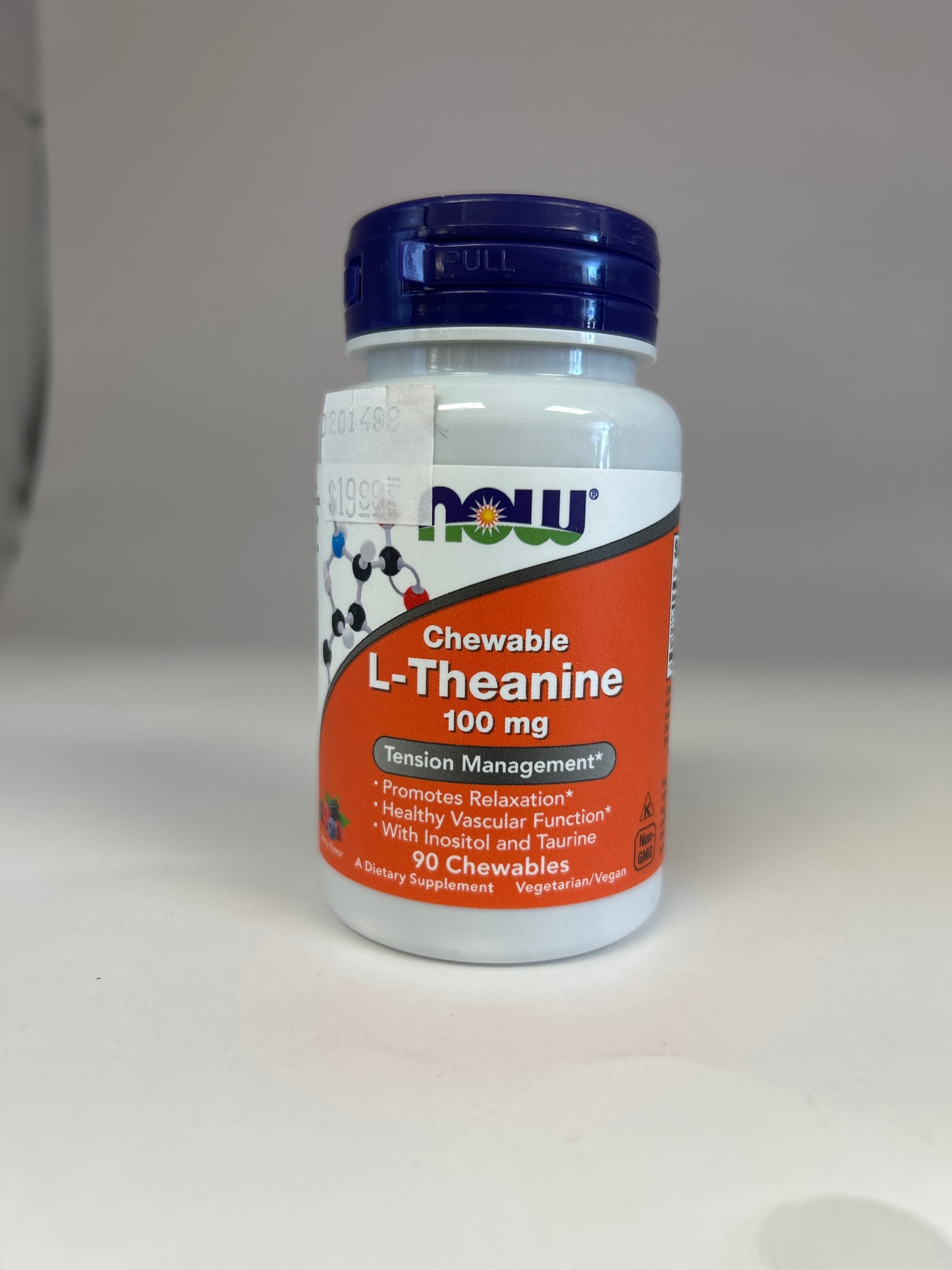 NOW L-Theanine 100 mg, 90 Chewables
