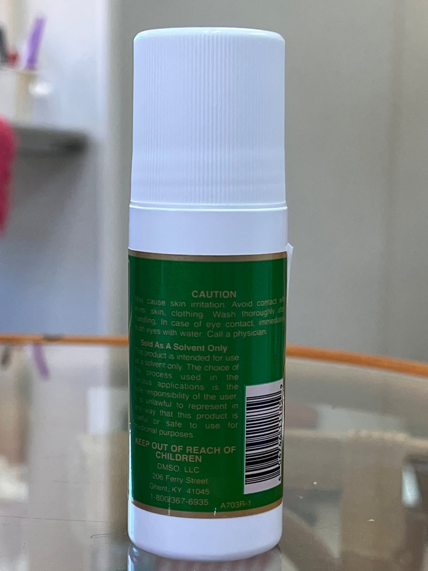 DMSO Roll On with Aloe vera, 3 fl. oz.