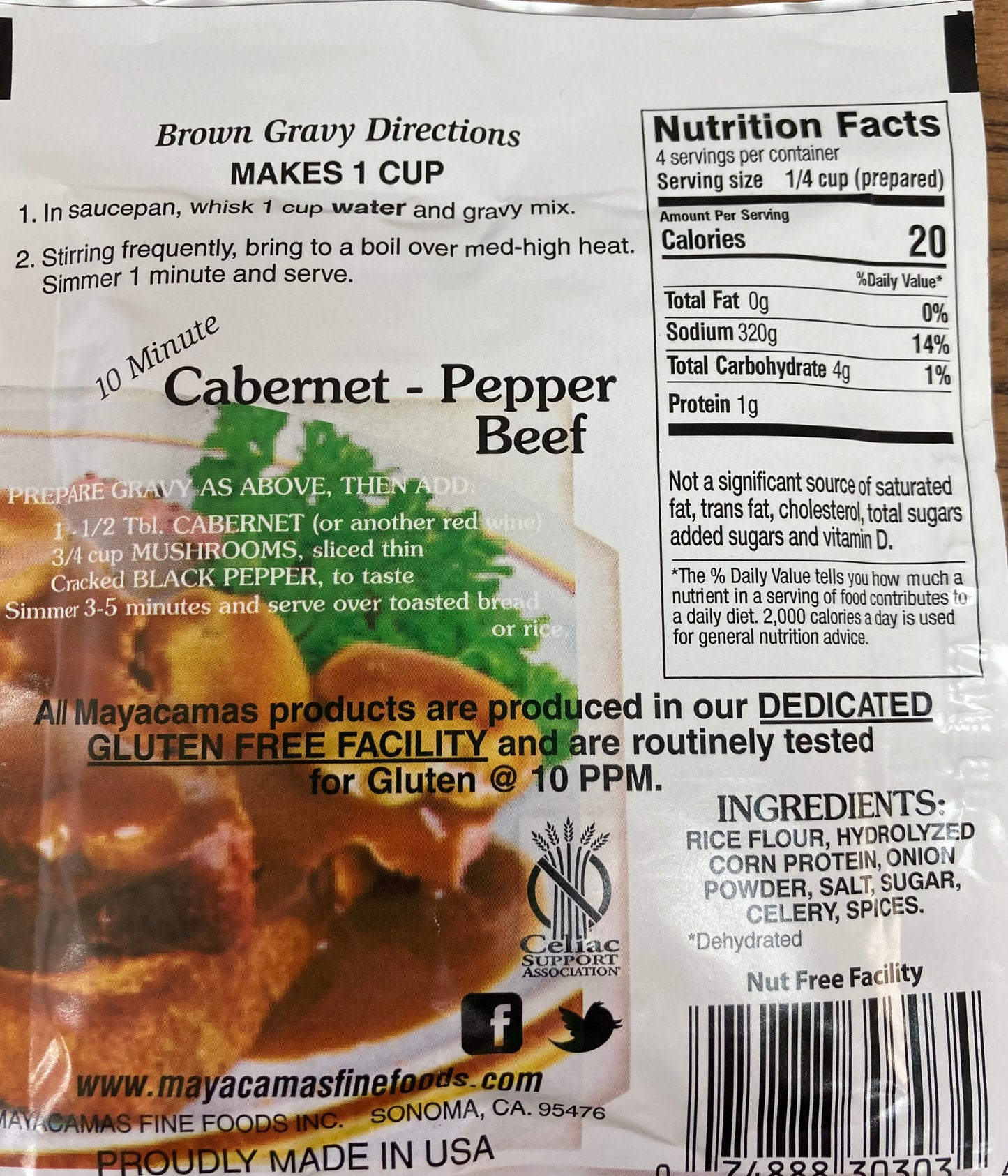 Mayacamas Brown Gravy Mix .70 oz