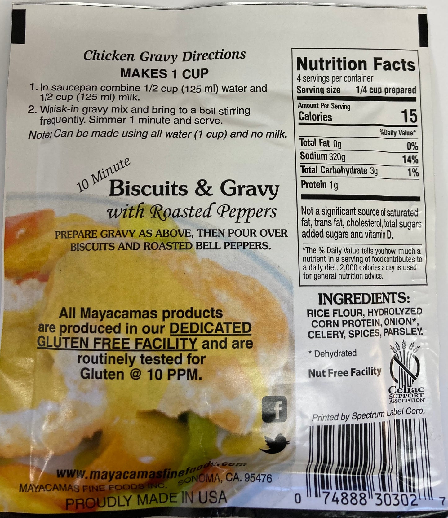 Mayacamas Chicken Flavored Gravy Mix .70 oz