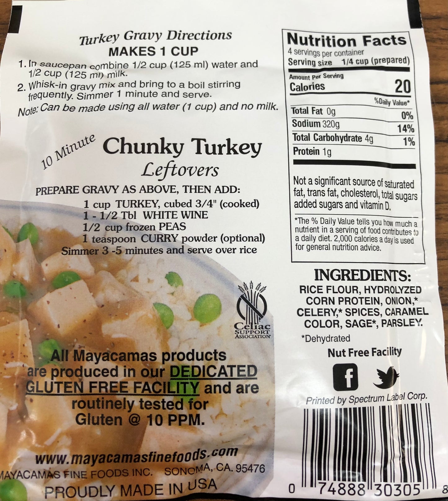 Mayacamas Turkey Flavored Gravy Mix .70 oz