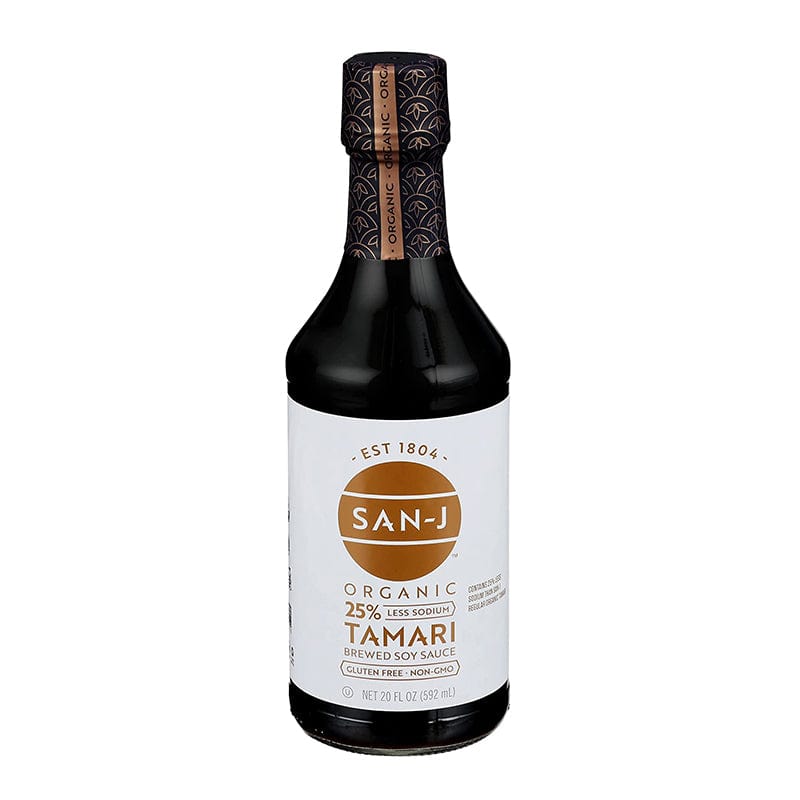 SAN-J Organic Tamari 25% Less Sodium Brewed Soy Sauce