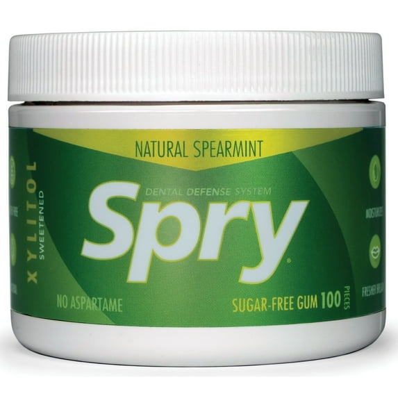Spry Natural Spearmint Gum 100pc