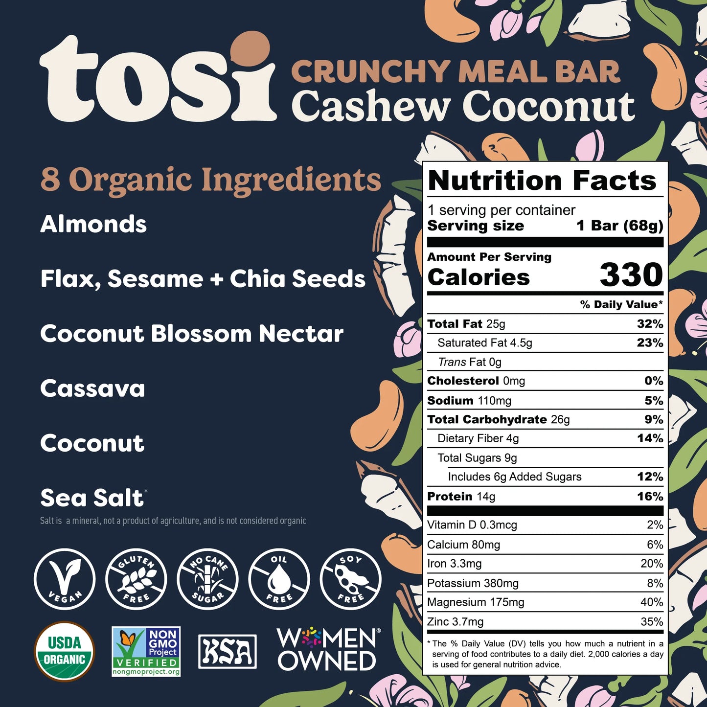Organic Cashew Coconut Bar 1oz