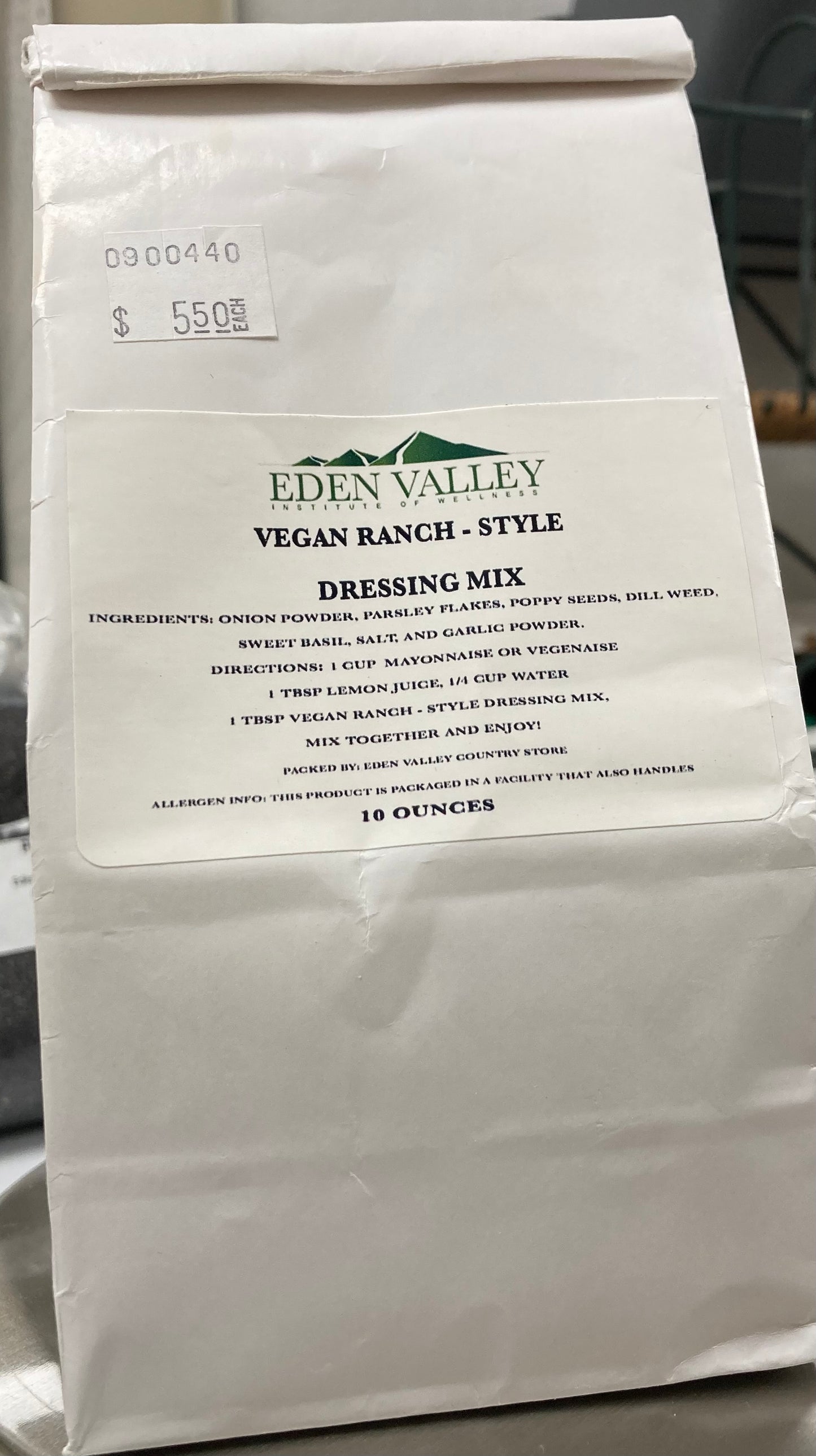 Vegan Ranch Dressing Mix 10oz