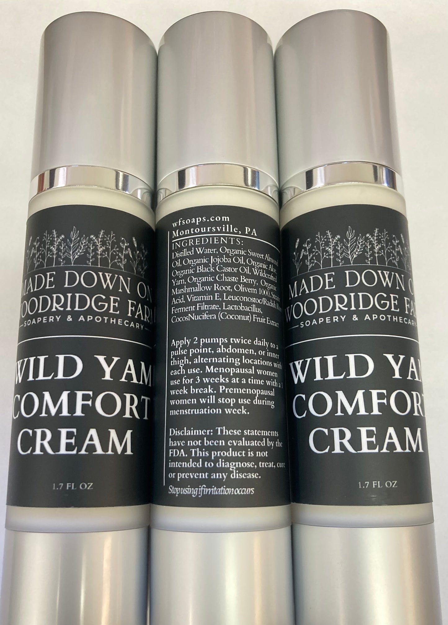 NEW! Wild Yam Comfort Cream 1.7 fl. oz. Wild Yam + Chaste Berry + Marshmallow Root