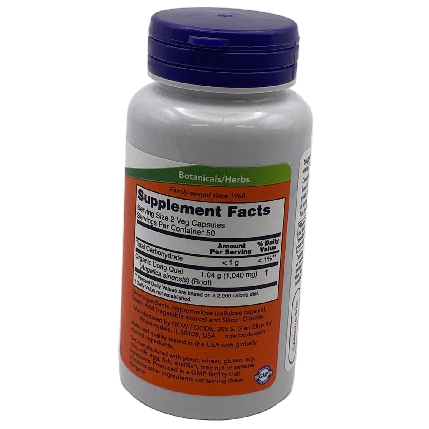 Vitamin supplement bottle with label on a white background
