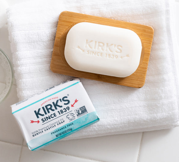 Kirk's Castile Bar Soap, Frag-Free, 3x12oz