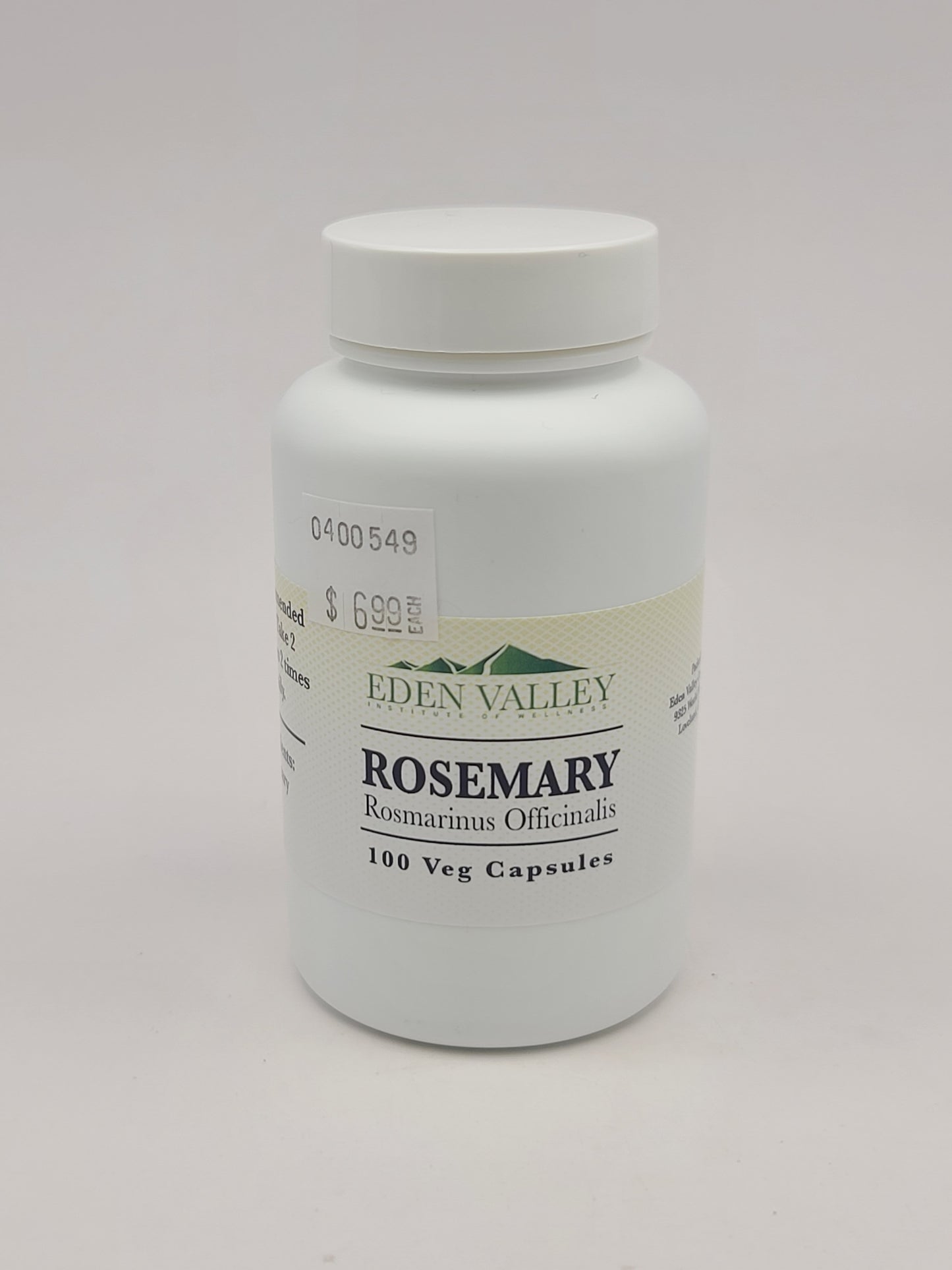 Eden Valley Rosemary 100 Veg Capsules