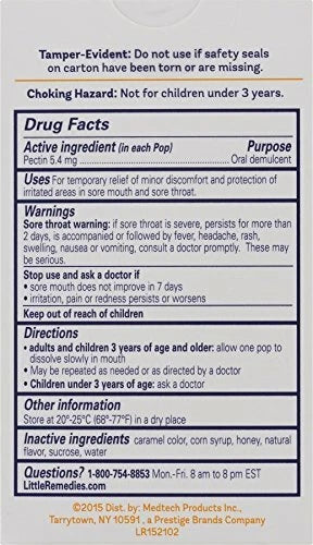 Little Remedies Sore Throat Pops 10 Ct