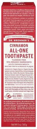 Dr. Bronner's Spearmint All-One Toothpaste 5 oz.