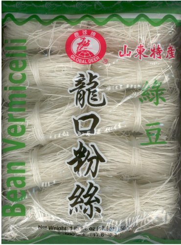 Mung Bean Vermicelli LONGKOU, SHUANGTA FOOD, OR GLOBAL DEER Brand 500g 10 bundles