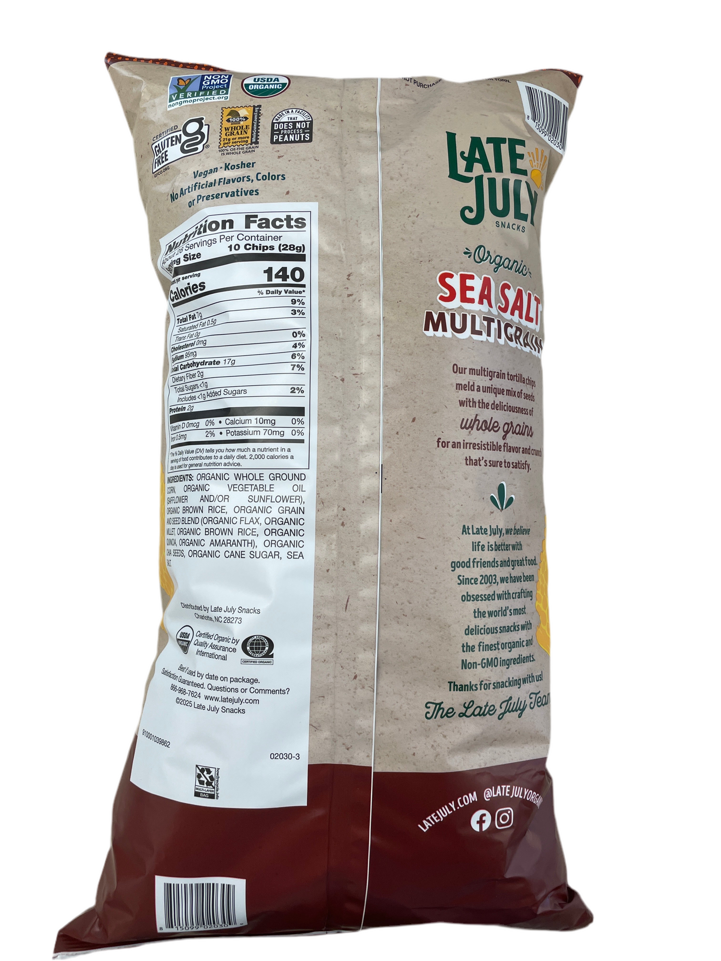 Late July Organic Sea Salt Multigrain Tortilla Chips 28oz