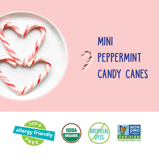 Candy Canes, Mini, Peppermint, Organic