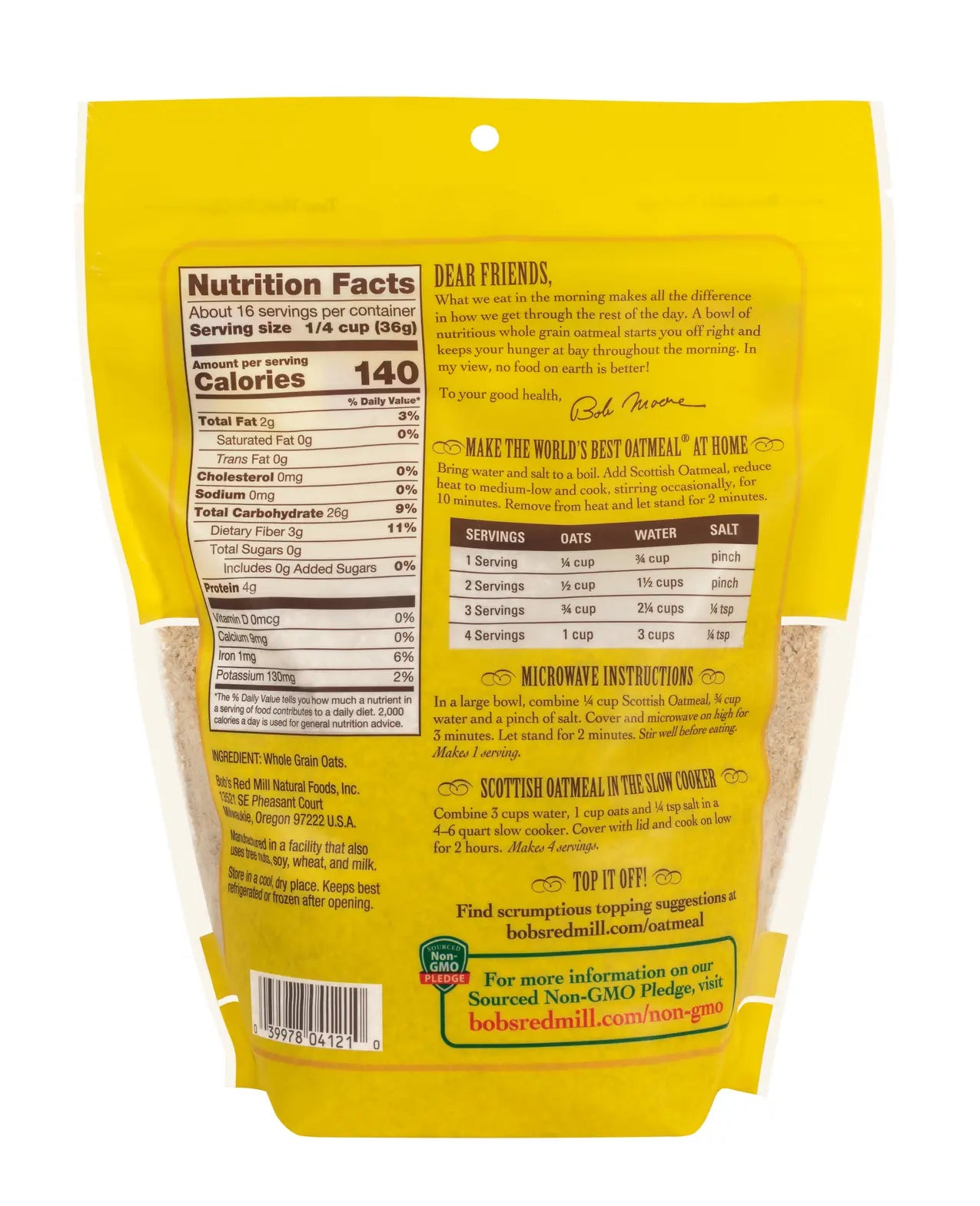 Bob's Red Mill Scottish Oatmeal 20 oz