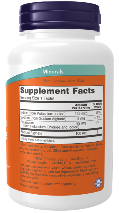 NOW Potassium Plus Iodine 180 tablets
