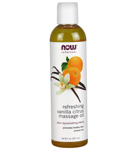 Refreshing Vanilla Citrus Massage Oil 8 oz