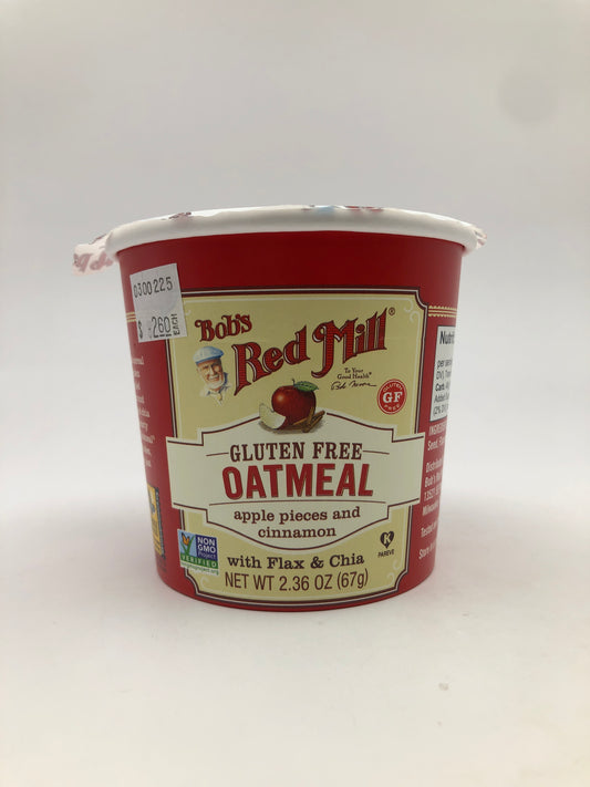Bob's Red Mill Gluten Free Oatmeal Apple Pieces and Cinnamon with Flax & Chia 2.36 oz.