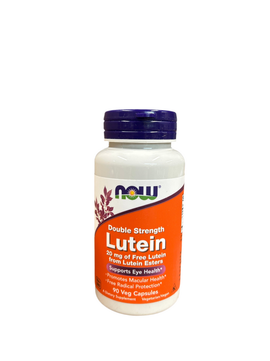 NOW Double Strength Lutein 20 mg of Free Lutein 90 Veg Capsules