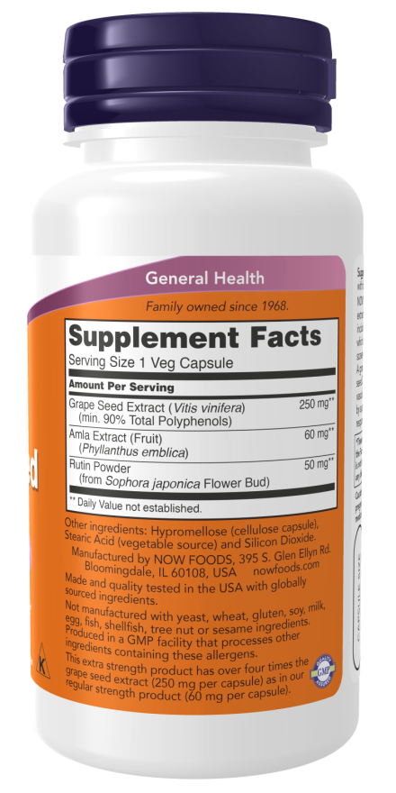 Grape Seed, Extra Strength, 250 mg, 100 Veg Capsules