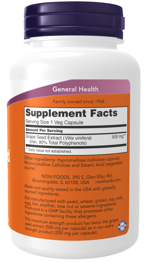 Grape Seed Extract, Maximum Strength,  500 mg