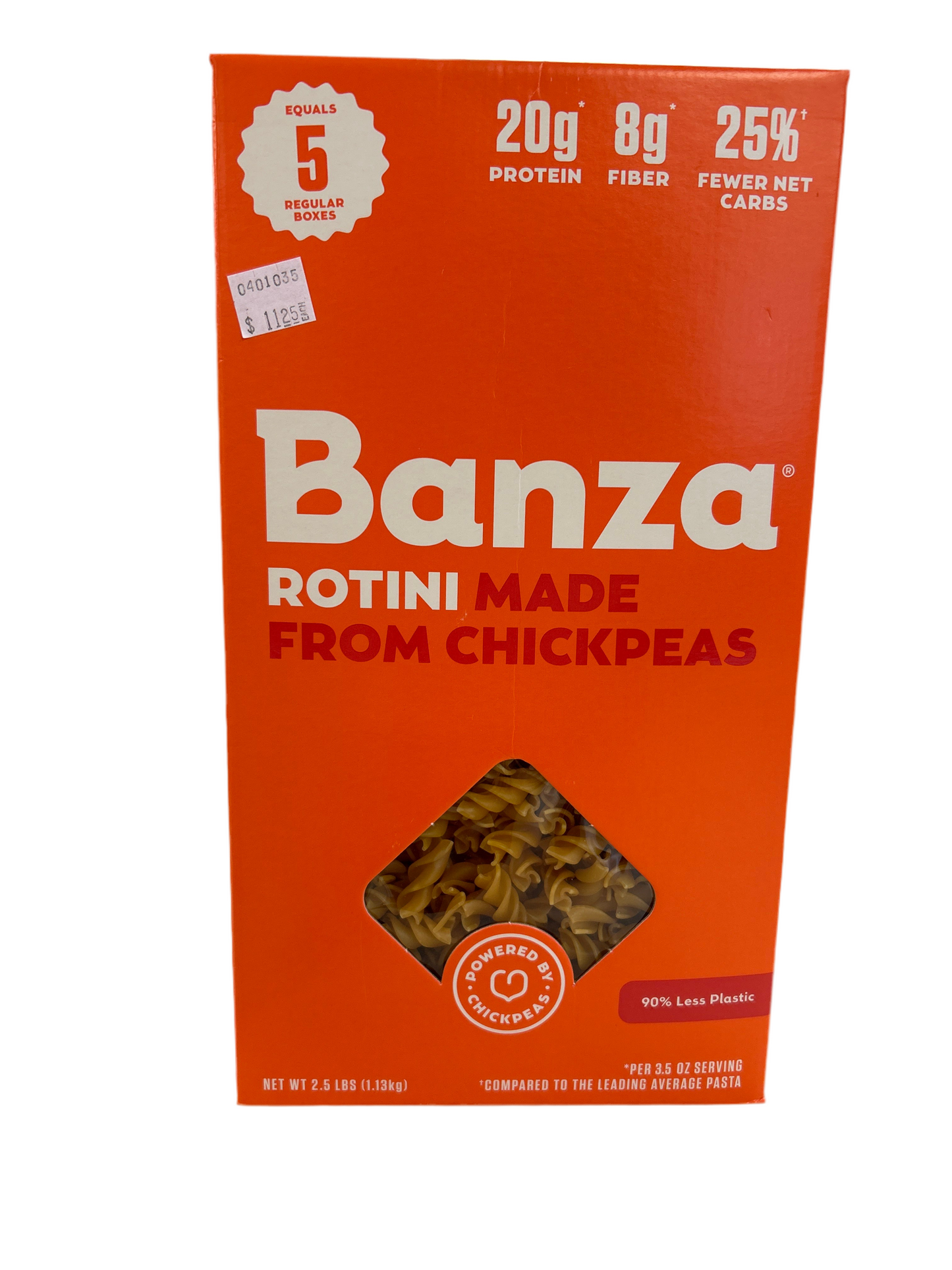 Banza Chickpea Rotini Pasta 2.5 lbs