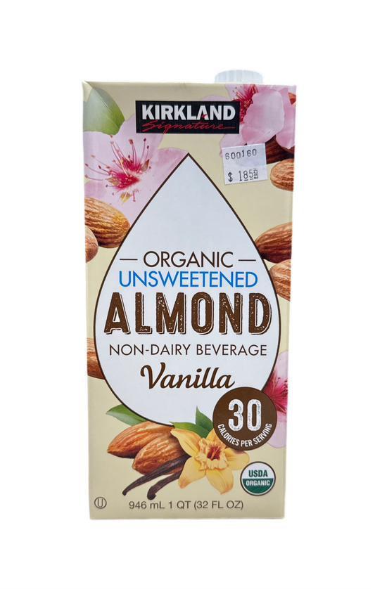 Kirkland Organic Unsw Almond Milk Vanilla 32oz