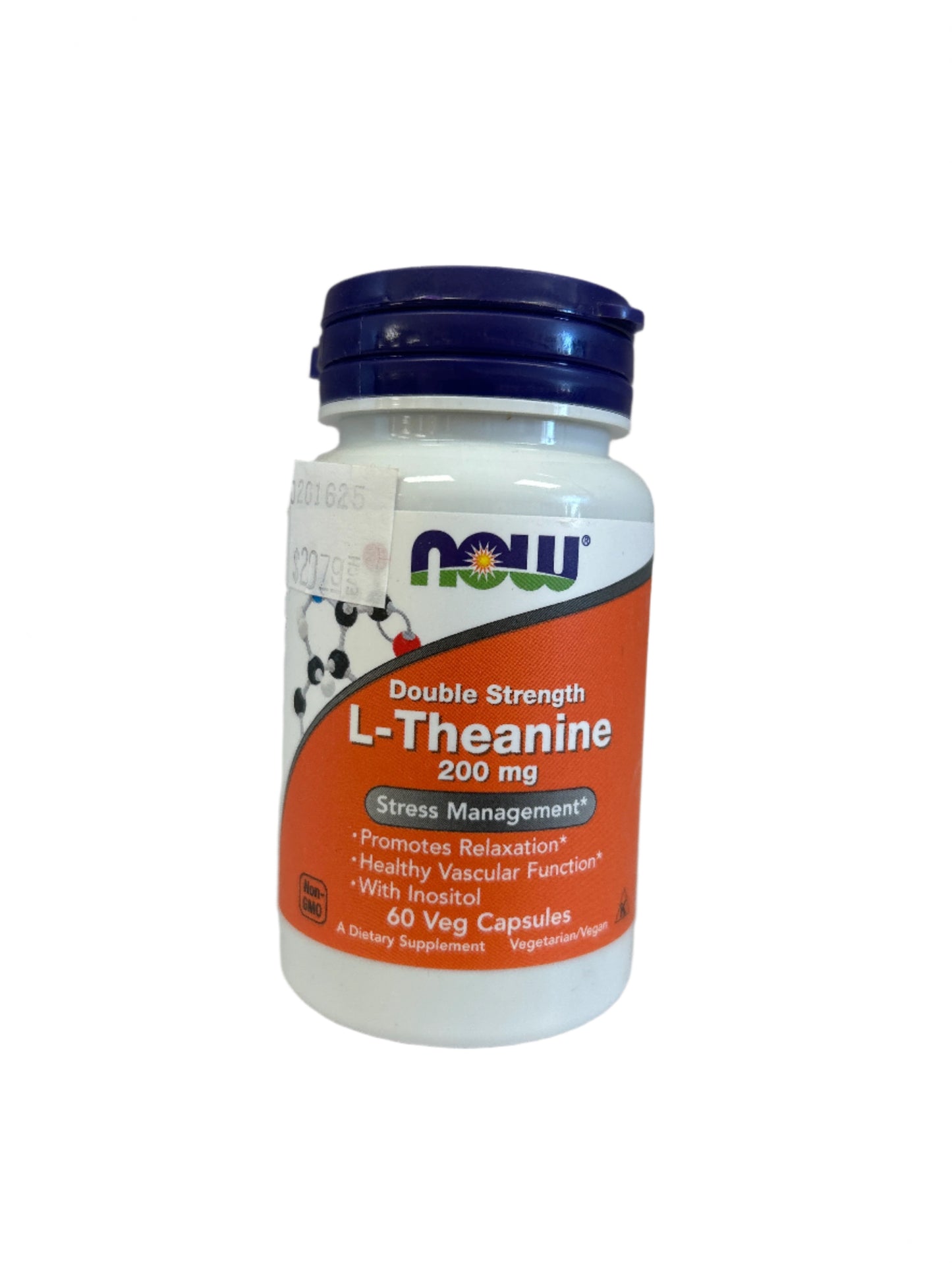 NOW L-Theanine Double Strength 200 mg,  60 Veg Cap