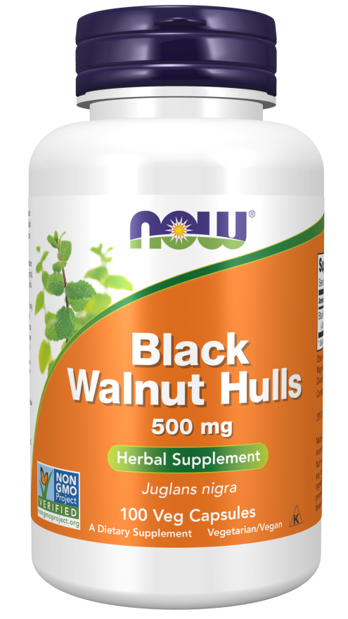 Black Walnut Hulls 500 mg, 100 Veg Caps