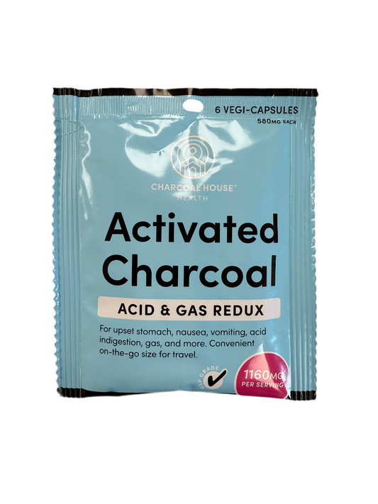Activated Charcoal, 6 Veg Caps