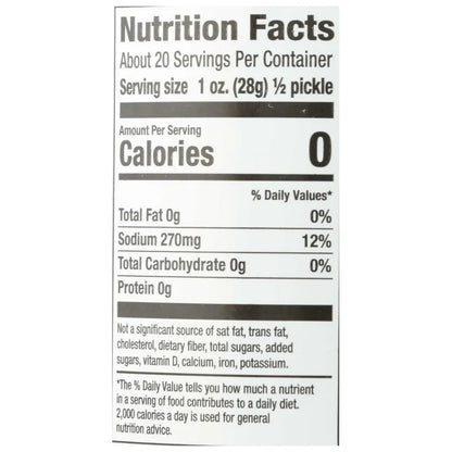 Bubbies Baby Dill Pickles 16 oz