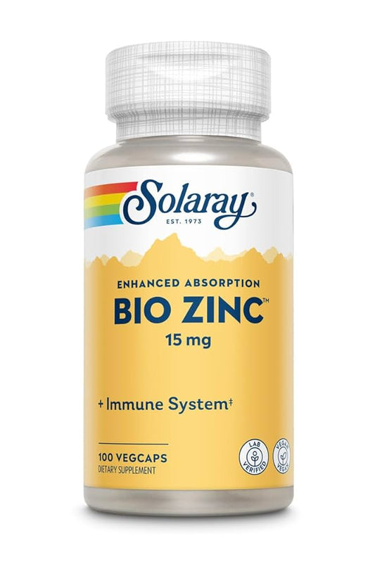 Solaray Bio Zinc 15 mg 100 VegCaps