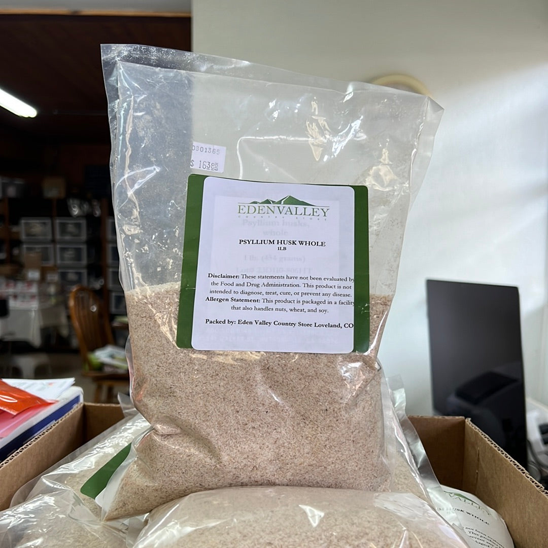 Psyllium seed husk whole, 85%  16 oz.