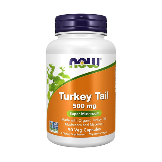 NOW Turkey Tail 500 mg, 90 Veg Capsules