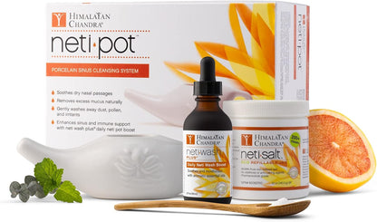 Himalayan Chandra Neti Pot with Neti Salt & Neti Wash Plus - SALE!