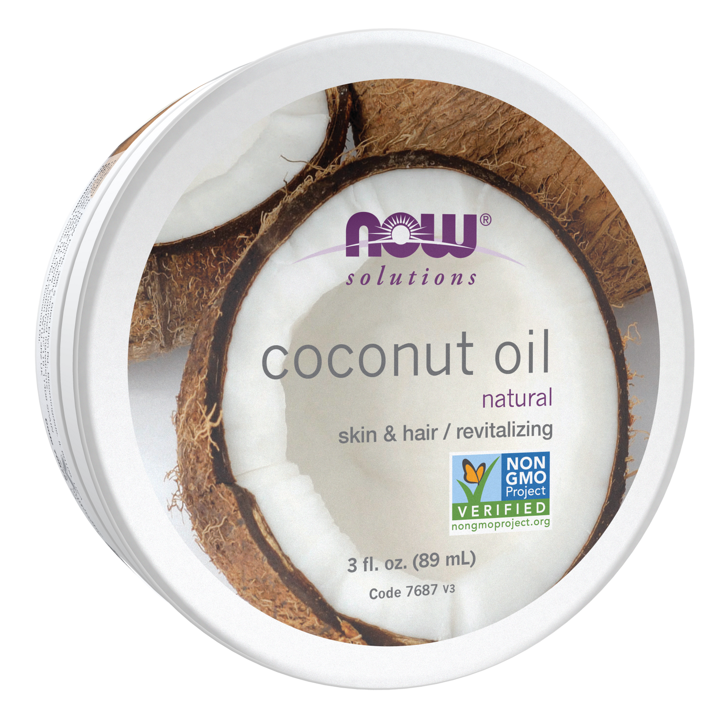 Now Coconut Oil 3 fl. oz. Jar