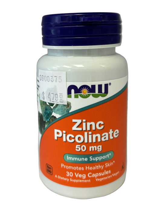 Now Zinc Picolinate 50 mg 30 Veg Caps