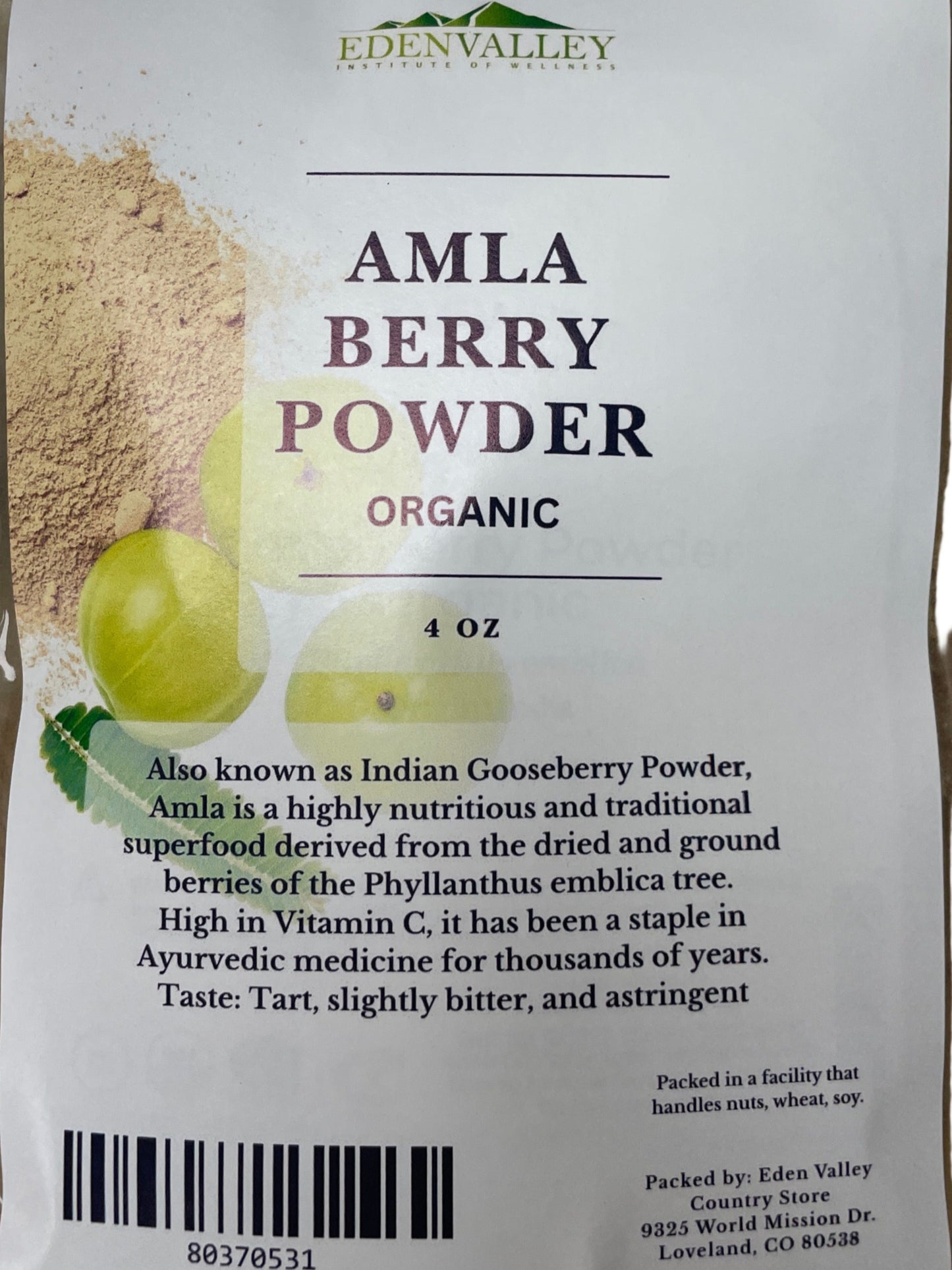 Amla Berry Powder, Organic