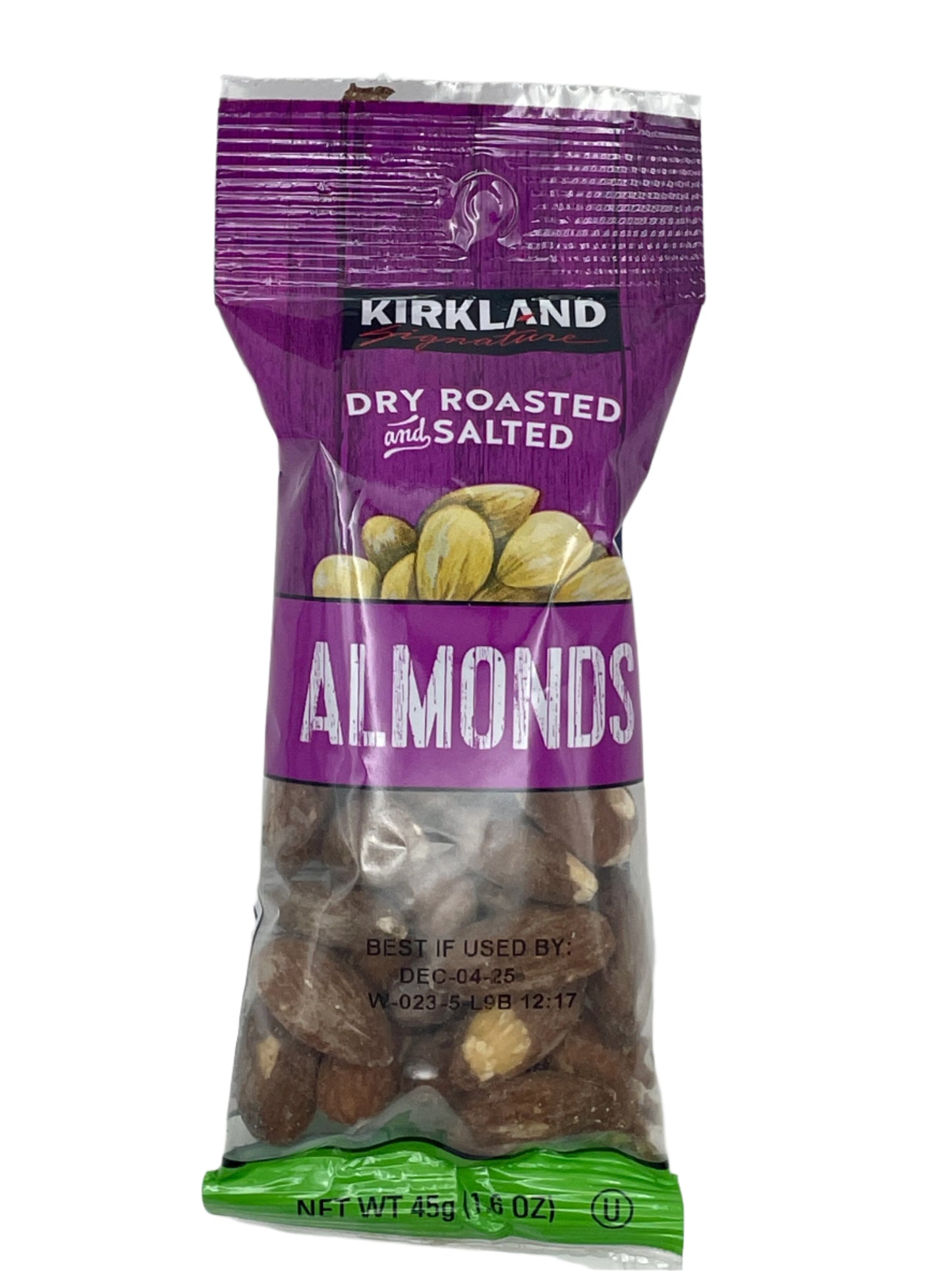 Dry Roasted and Salted Almonds Snack  Pack 1.6 oz