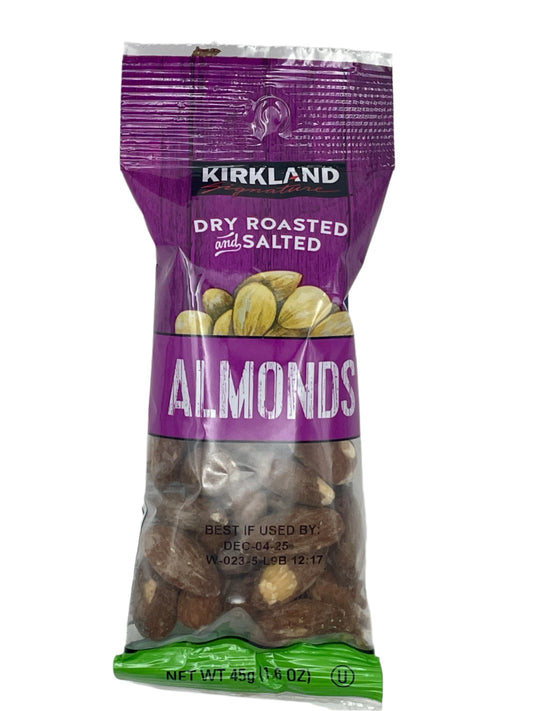 Dry Roasted and Salted Almonds Snack  Pack 1.6 oz