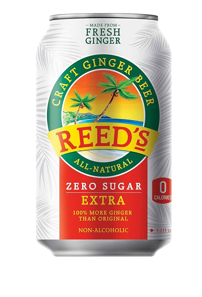 Reed's Zero Sugar Extra Ginger Beer with Fresh Ginger 12 fl oz Can