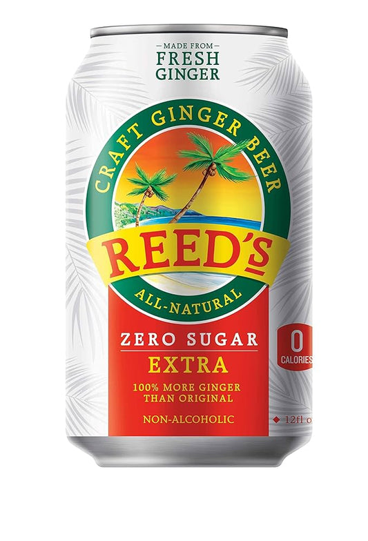Reed's Zero Sugar Extra Ginger Beer with Fresh Ginger 12 fl oz Can